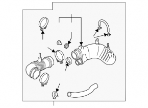 Air duct from Mazda CX-7 filter 06-09 first, plastic, no 1 largment
