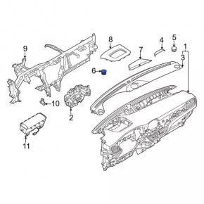 Left front panel trim for speakers for Ford Escape MK4 20-23 black