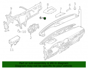 Left front panel trim for speakers for Ford Escape MK4 20-23 black