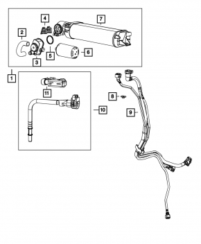 Jeep Cherokee KL 14-23 fuel tank vent valve on the canister