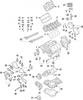 Cylinder head assembly left Audi Q7 16-3.0T