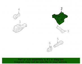 Left engine mount for Nissan Rogue 2015 2.5, AWD