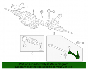 Steering tip left BMW 3 F30 13-18 AWD