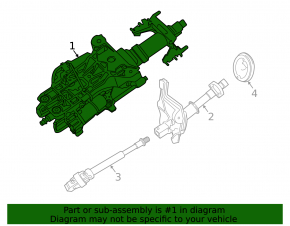 Steering column BMW 5 F10 11-16 AWD