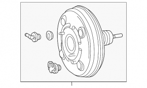 Vacuum booster Lexus NX200t NX300 15-21
