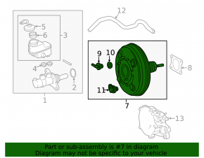 Vacuum booster Lexus NX200t NX300 15-21