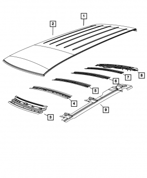 Roof metal Dodge Grand Caravan 11-17
