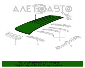 Roof metal Dodge Grand Caravan 11-17