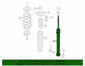 Rear shock absorber right Honda CRV 17-19 AWD