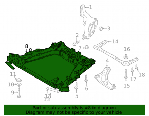 Front subframe Nissan Leaf 18-