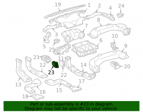 Central left air duct deflector Lexus RX300 RX330 RX350 RX400h 04-09