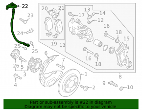 Brake hose rear right Kia Niro 23-