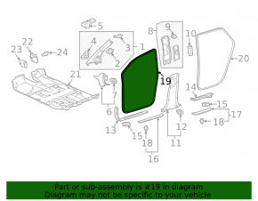 Front left door seal for Lexus RX300 RX330 RX350 RX400H 04-08 black