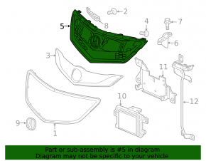 2016-18 Acura RDX Grille Base