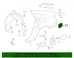 Ventilation shield right Honda Civic X FC 16-21
