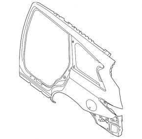 Quarter wing rear right Infiniti JX35 QX60 13-20 prerest, silver
