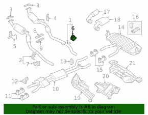 Front Exhaust Pipe Bracket for Audi Q7 4L 10-15