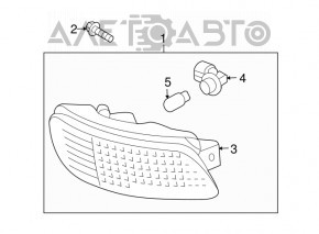 Reflector rear bumper right fog light Lexus RX330 RX350 RX400h 04-09