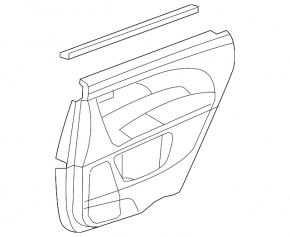 Door trim panel, rear right, Acura MDX 2007-2009