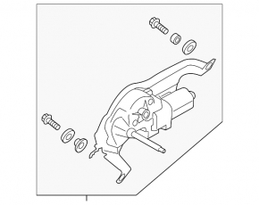 Windscreen wiper trapezoid with motor rear Subaru Forester 19-24 SK