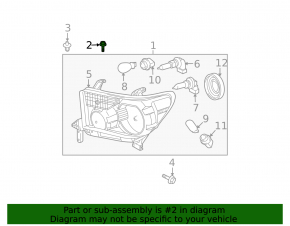 Hardware for headlights 8 pcs Lexus ES300h ES350 13-18