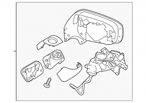 Side mirror right Subaru Forester 19- SK 7 pins, BSM, heated, structure