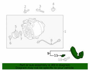 Generator bracket Porsche Panamera 10-16 3.6, 4.8