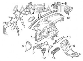 Under-torpedo pipe reinforcement Mercedes GLC 16-19