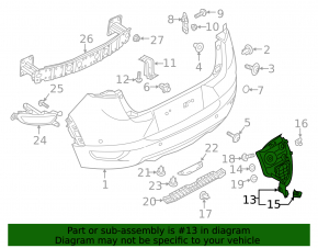 Right rear bumper mudguard for Mazda CX-3 2020 Grand Touring, Touring