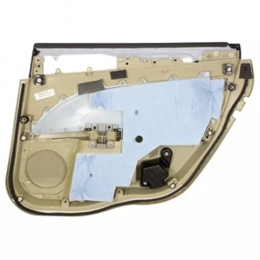 Door trim card rear left Ford Fusion mk5 13-16 beige, wood insert, plastic turned white