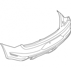 Rear bumper bare Ford Mustang mk6 15-17 GT for parking sensors