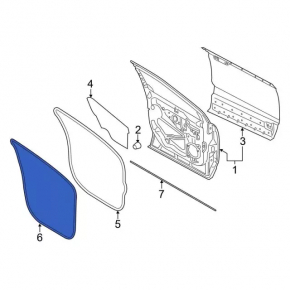 Door seal front left Ford Edge 15-