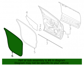 Door seal front left Ford Edge 15-