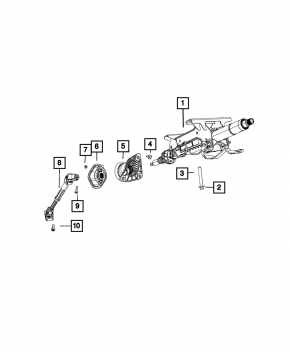 Steering cardan shaft Dodge Durango 11-15 two parts