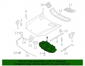 Mercedes W164 ML hood insulation