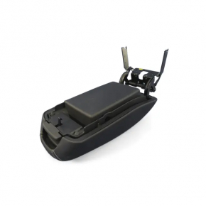 Armrest Jeep Cherokee KL 14-18 black leather, white stitching