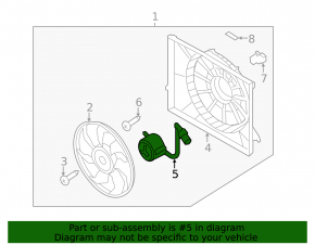 Cooling Fan Motor Hyundai Azera 12-17