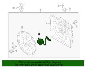Cooling Fan Motor Kia Sorento 16-20