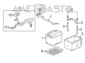 Positive terminal of battery Honda Accord 18-22 wire cut