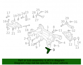 Rear subframe burr front left BMW X5 X6 E70 E71 07-13