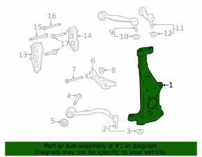 Front right trunnion Lexus LS460 07-17 rwd, with cover, with ball joint, torn boot