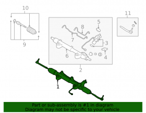 Steering rack Infiniti G25 G35 G37 4d 06-14 RWD