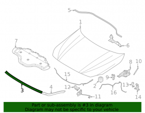Hood seal on the bumper of BMW 2 F44 20-24