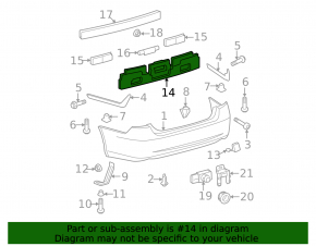 Lexus ES350 Rear Bumper Absorber 07-12