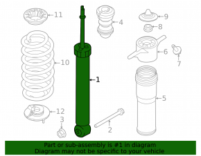 Rear left shock absorber Kia Niro 23-26 EV