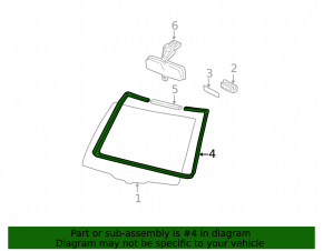 Windshield Seal Lexus RX300 RX330 RX350 RX400h 04-09