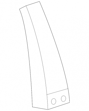 Center pillar trim outer right VW Jetta 11-18 USA plastic, scratch