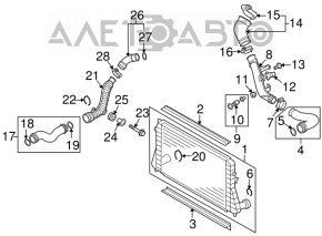 Left air pipe for intercooler VW Tiguan 09-18