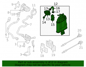 Carbon canister absorber Audi A3 8V 15-20 1.8T, 2.0T