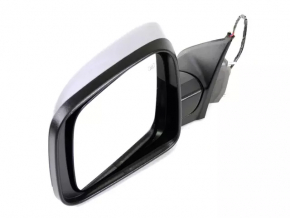 Left side mirror assembly for Jeep Grand Cherokee WK2 14-22, 5 pins, heated, silver, scratches